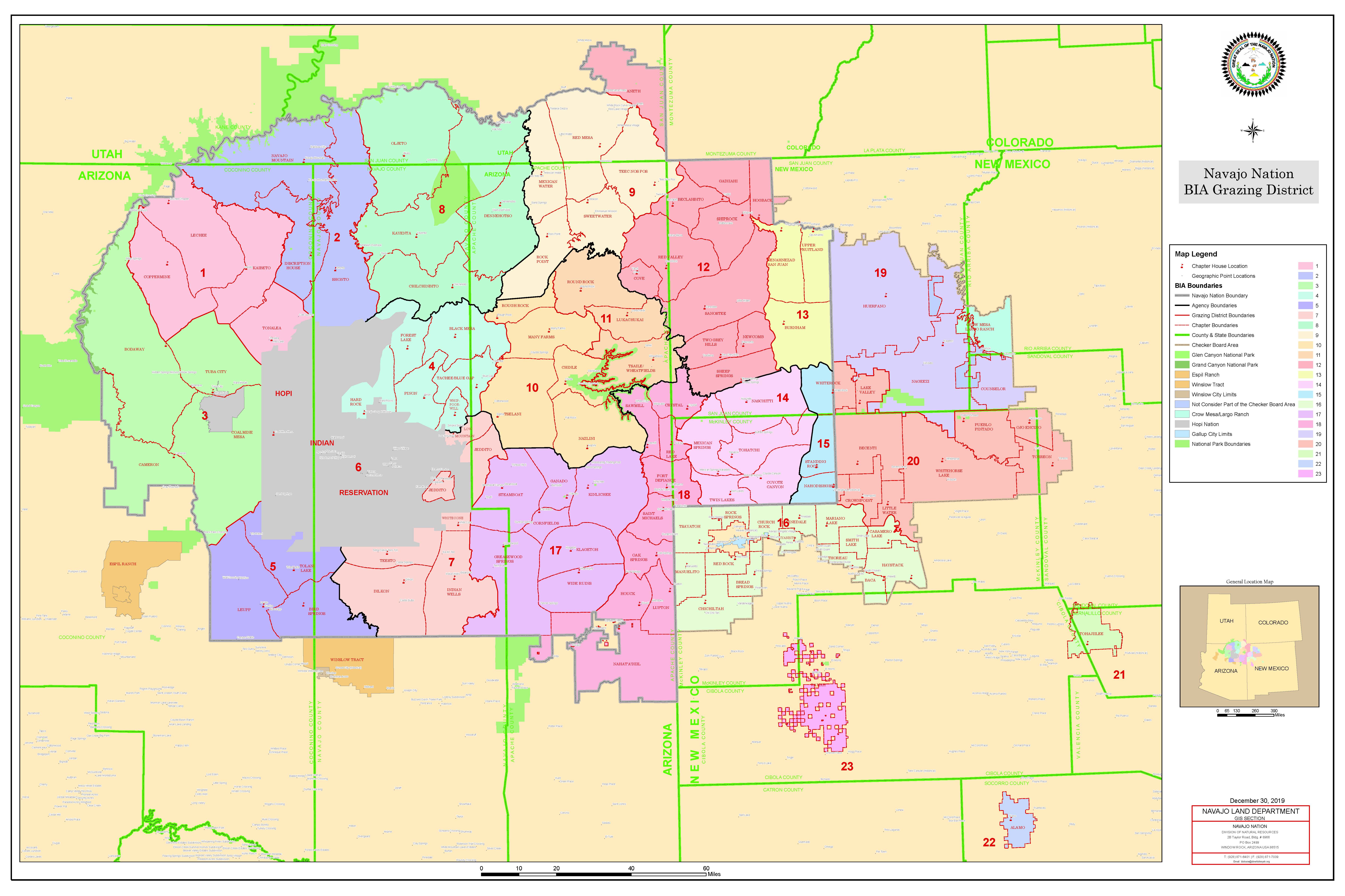 Navajo Nation Grazing Districts