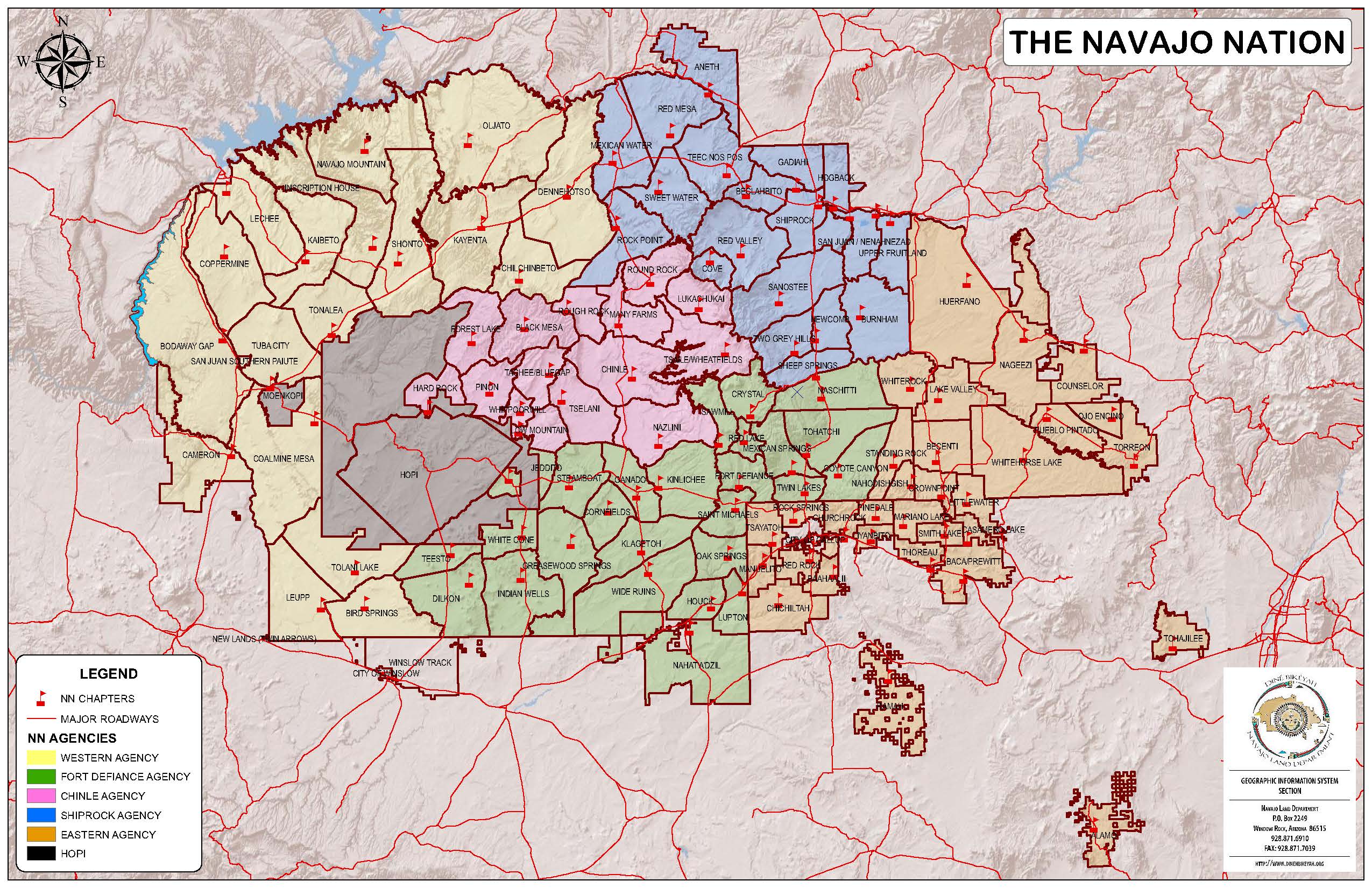 Navajo Indians Map